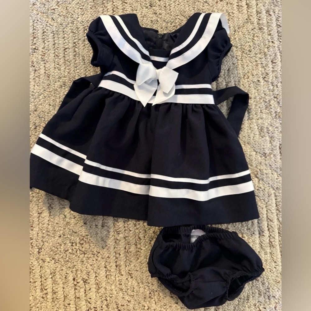 Bonnie Baby Navy and White Sailor Outfit